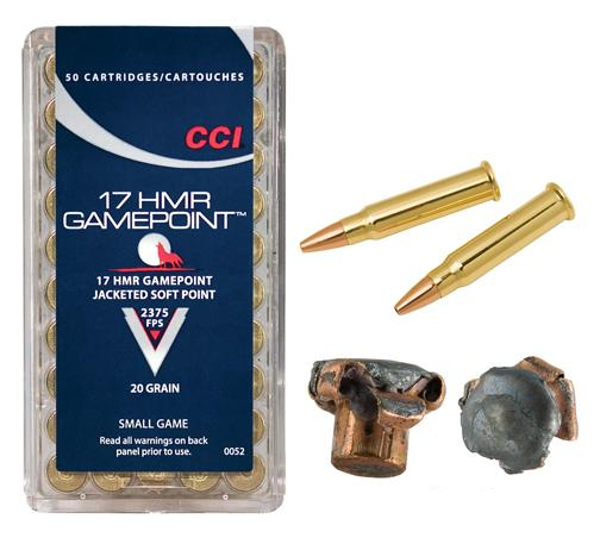17 HMR CCI GamePoint JSP 20gr JacketedSoftPoint