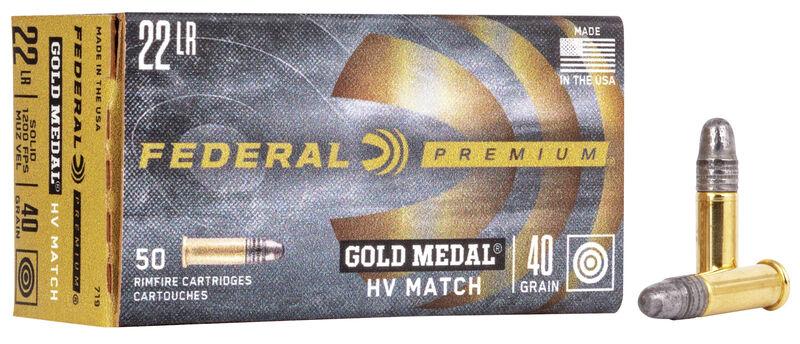 Federal Premium Gold Medal HV Solid Match .22LR 40gr