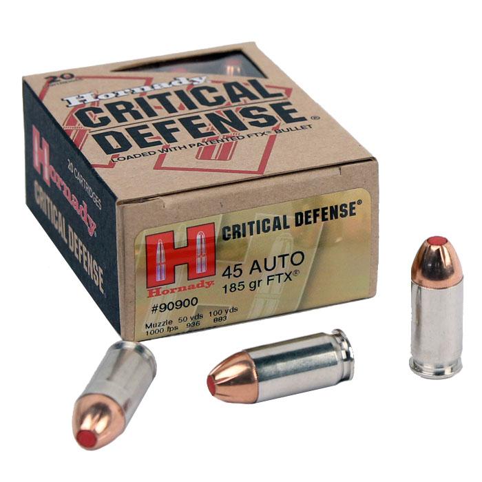 45 ACP FlexTip FTX 185gr 12.0g Critical Defense