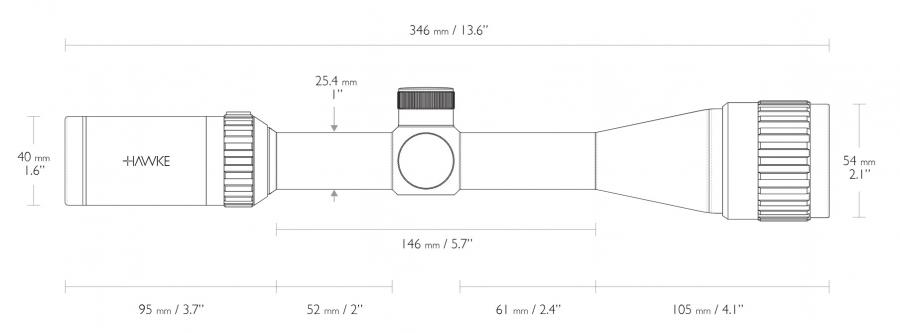Hawke céltávcső Vantage 4-12x40 AO Mil-Dot